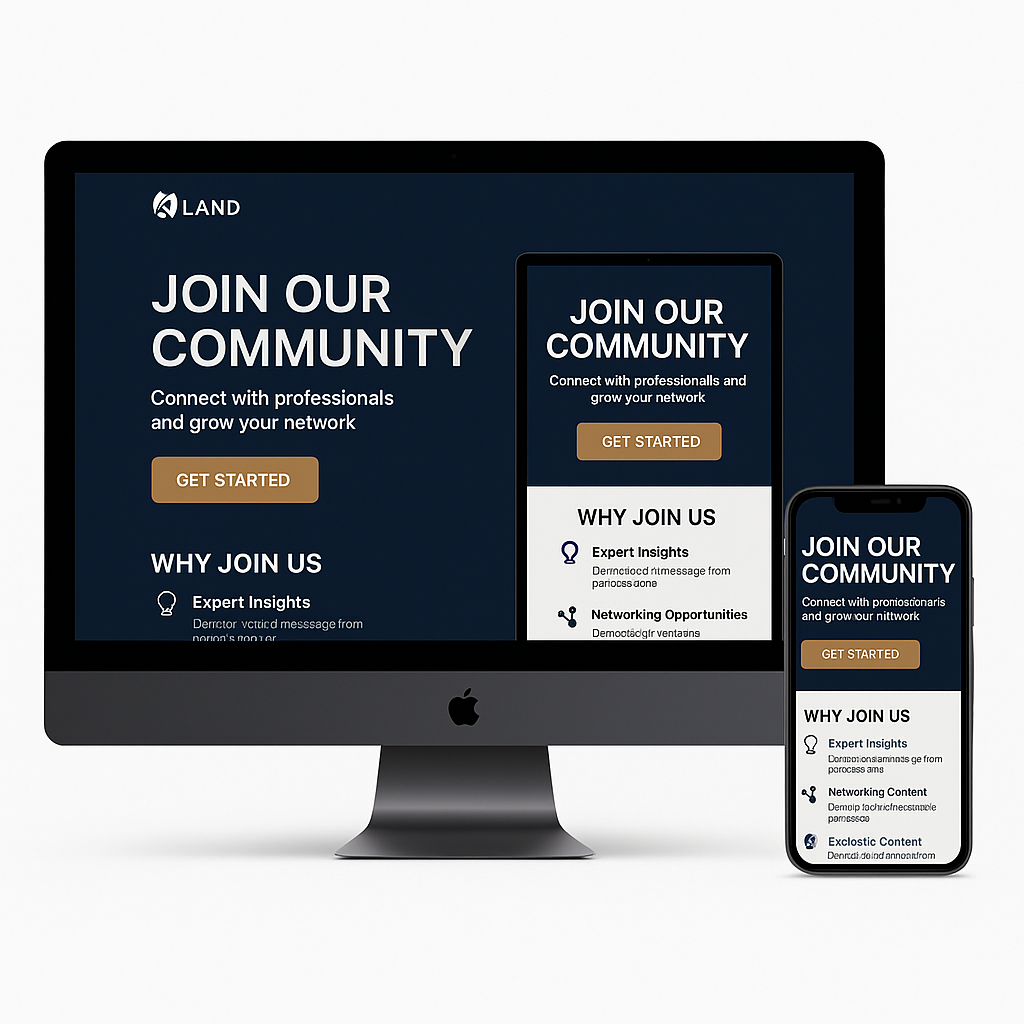 High-converting landing page example on Mac and iPhone